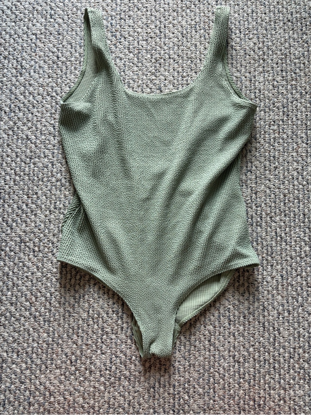 Source Unknown Olive Green One-Piece Swimsuit